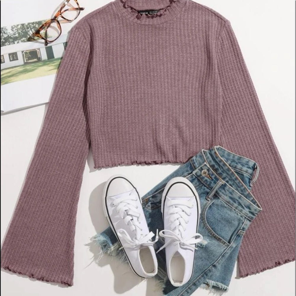 SHEIN | Bell Sleeve Top | Size: M | Color: Mauve